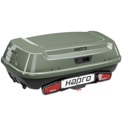  Автомобильный бокс на фаркоп Hapro Boxer L 420 Sage Green, зеленый компании RackWorld