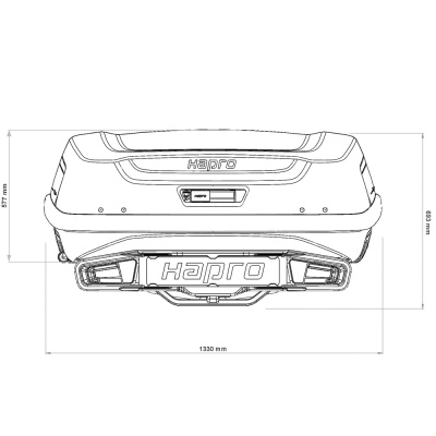  Автомобильный бокс на фаркоп Hapro Boxer M 340 Hexagon black, черный компании RackWorld