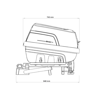 Автомобильный бокс на фаркоп Hapro Boxer L 420 Hexagon black, черный компании RackWorld