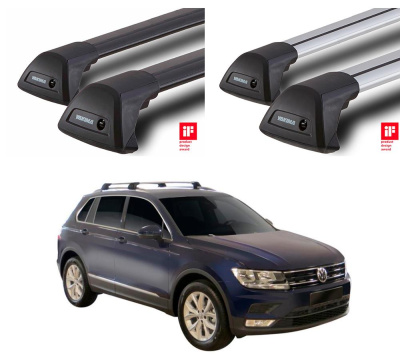  Багажник Yakima (Whispbar) на крышу Volkswagen Tiguan, 5 Door SUV с мая 2016 г., рейлинги с просветом в компании RackWorld